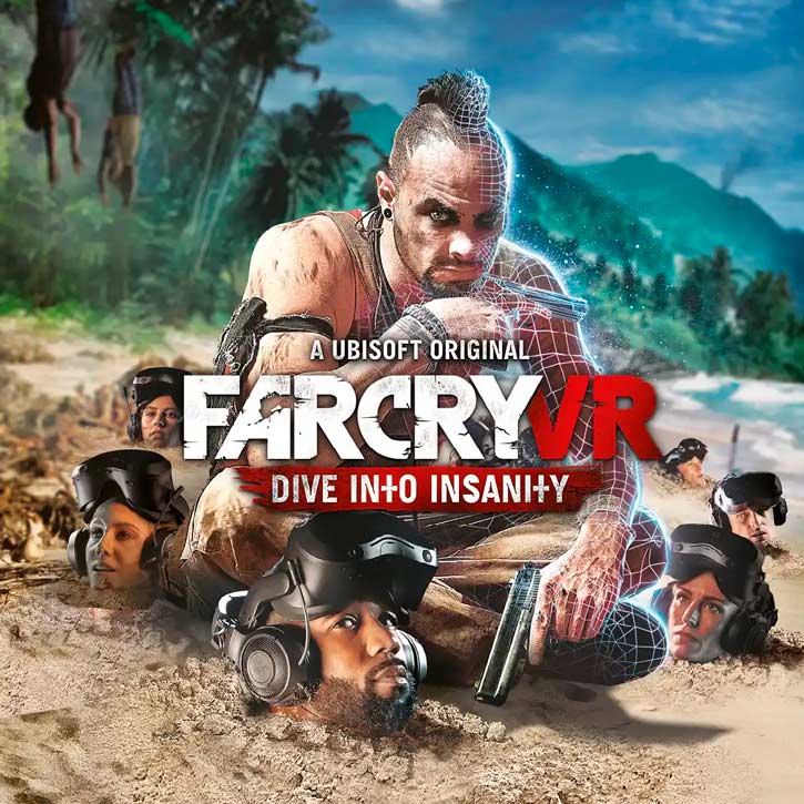 Aldersgrænse: +10 / Spiltid: 30 min / Spilstil: Cooperativt / Beskrivelse: Tag på et eventyr i Far Cry-universet, hvor teamwork er nøglen til succes.